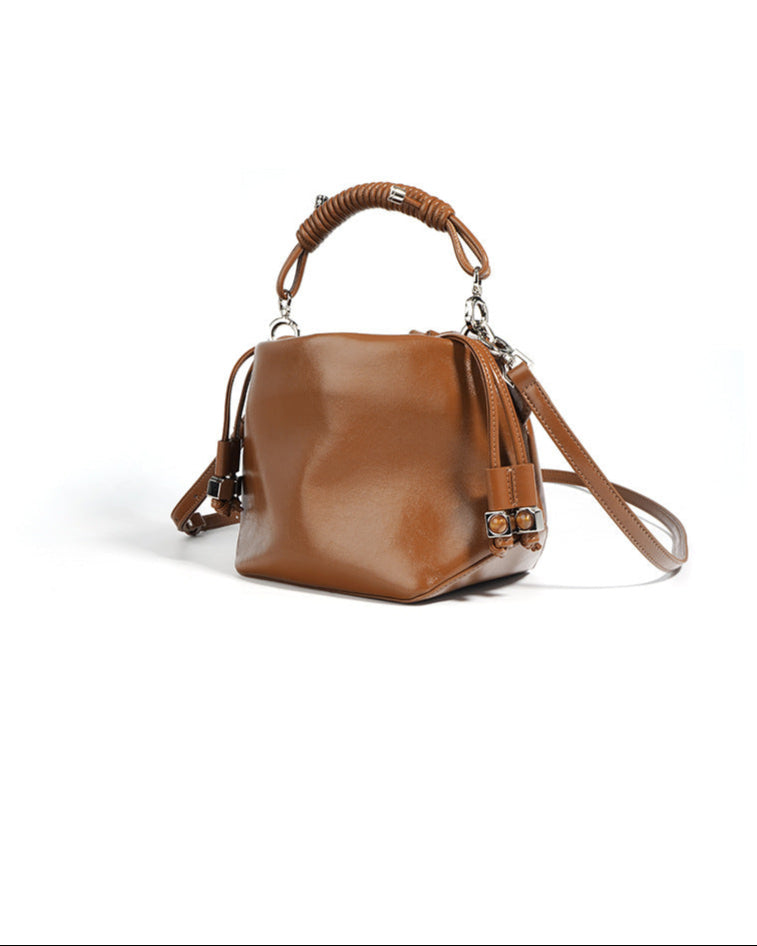 Structured top handle bag with coiled strap - MIPLA