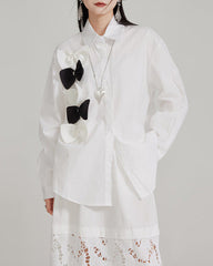 Button-down shirt with bow detailing - Bilky