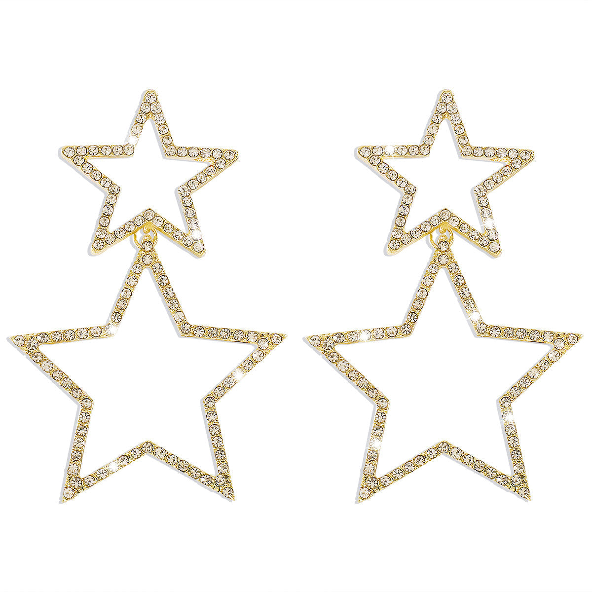 rhinestone star drop earrings – NOVAL