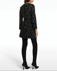 Long-sleeve embellished mini dress - Ejiny