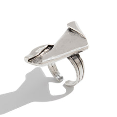 Sculptural fold ring with adjustable band - Otrewa