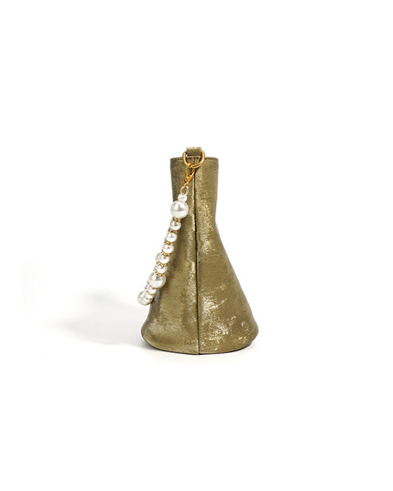 bucket mini bag with pearl strap detail - AIRAV