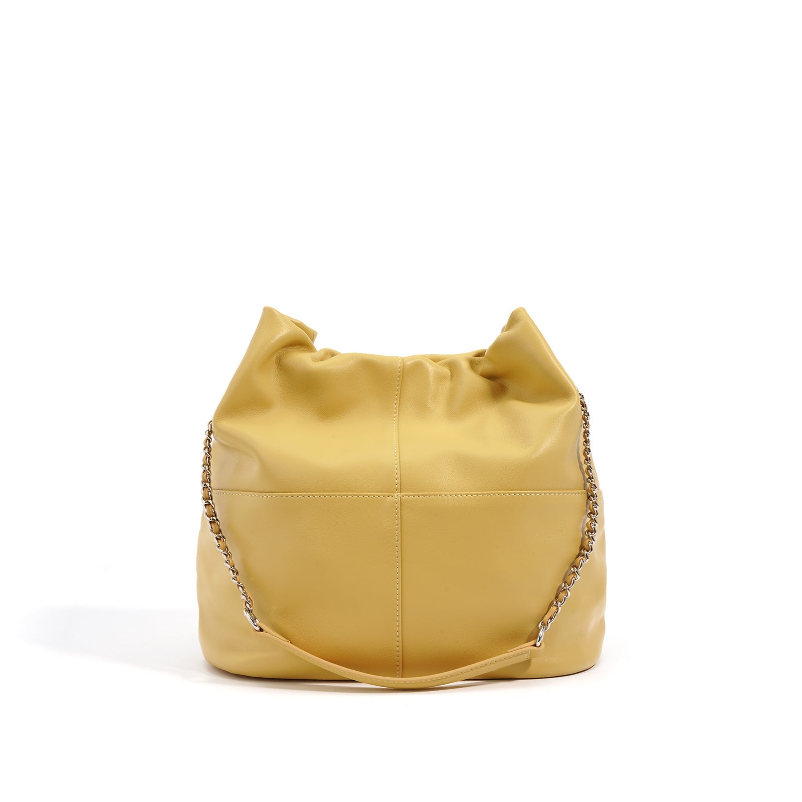 soft gathered shoulder bag with chain strap - MINRA