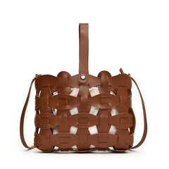 woven leather cage tote – BRAXA