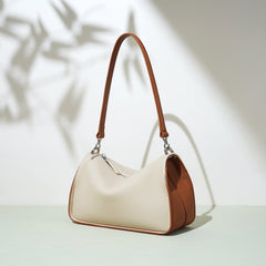 two-tone shoulder bag with pebbled finish – SIENAL
