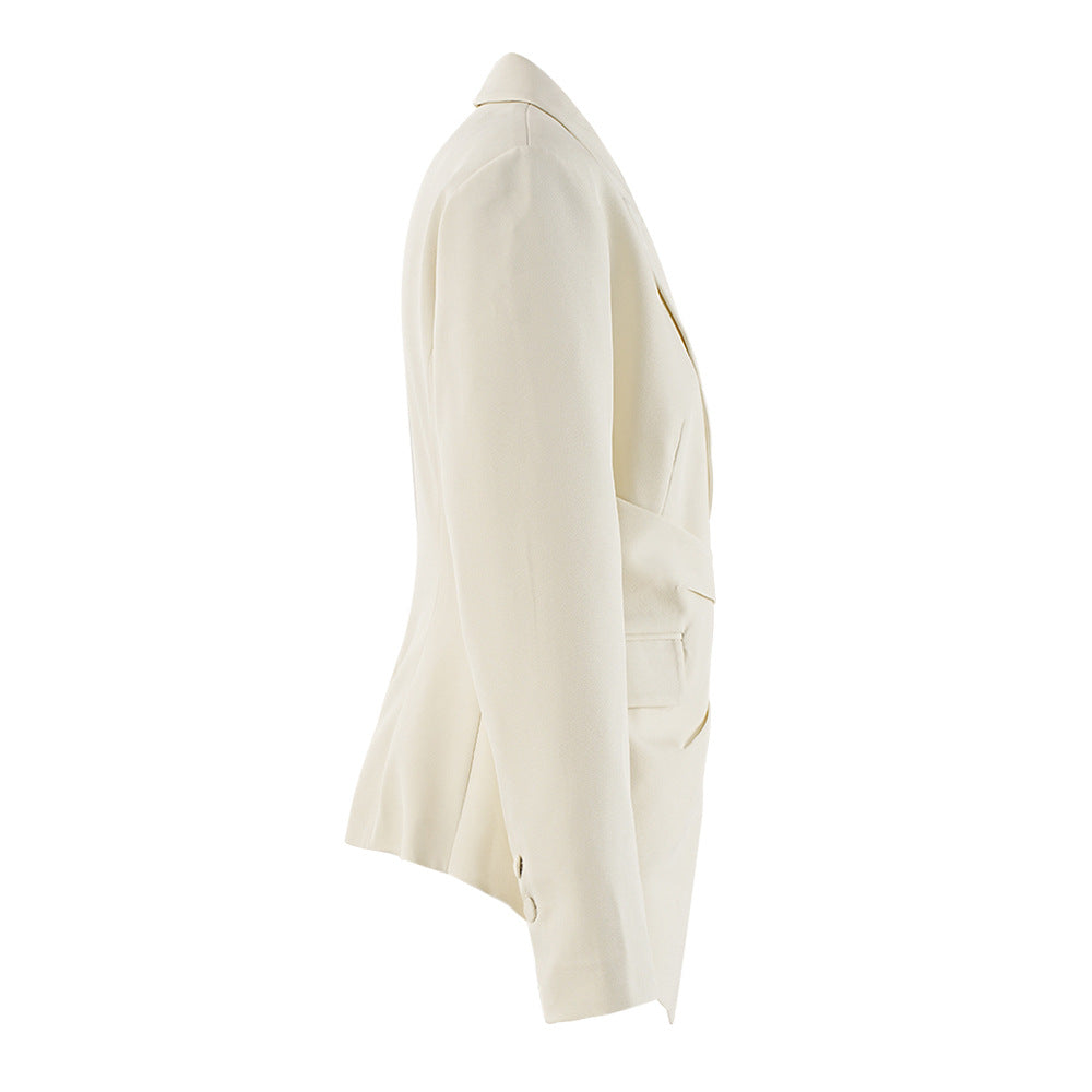 Asymmetrical belted blazer - Elinuty