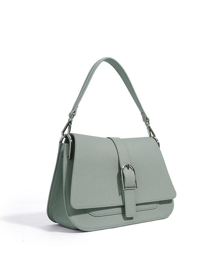 structured shoulder bag with buckle strap detail - NOIRU
