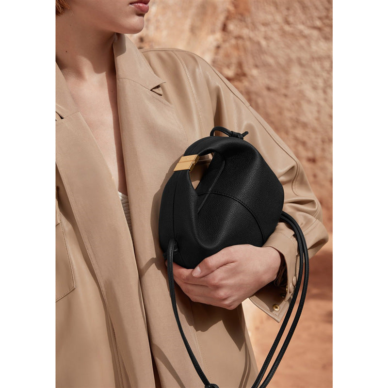sculpted mini crossbody in pebble taupe – NORWA