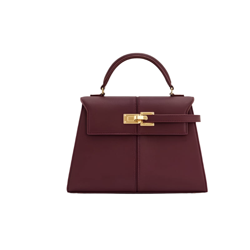 Structured Top-Handle Bag with Turn-Lock Closure – IVIIRY