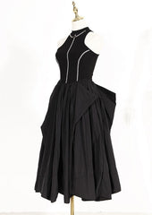 halter neck midi dress with voluminous skirt – Aislign