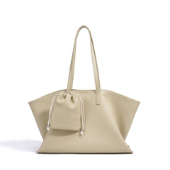 structured tote bag with mini drawstring pouch – OASIS