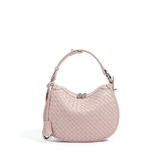 woven crescent shoulder bag with metal clasp – NOVWA