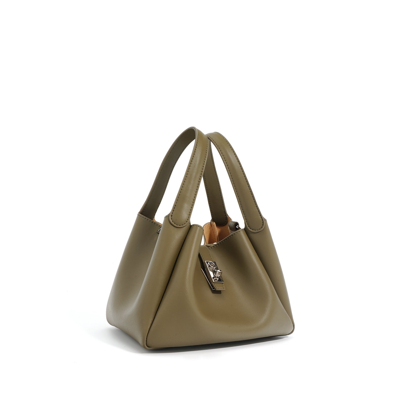 mini structured tote with twist lock – SAGE
