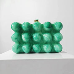 Sculpted square clutch bag with bubble accents - Ejiru