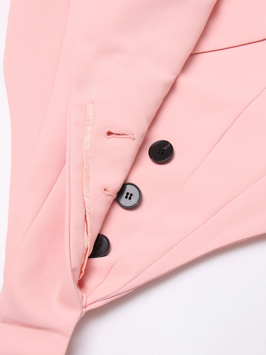 cropped tailored blazer with asymmetric hem - Selano