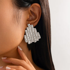 hammered bar cluster earrings – SYRA