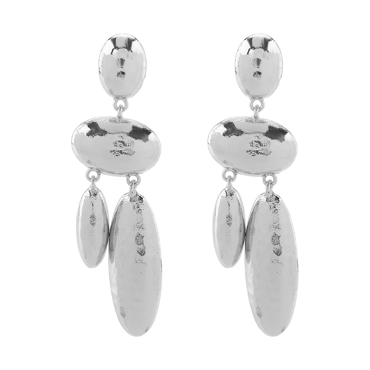 sculpted drop hammered earrings – AURORA