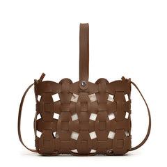 woven leather cage tote – BRAXA