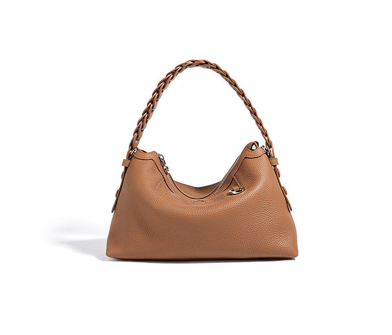 crescent shoulder bag with braided handle – NOVLH