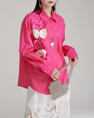 Button-down shirt with bow detailing - Bilky