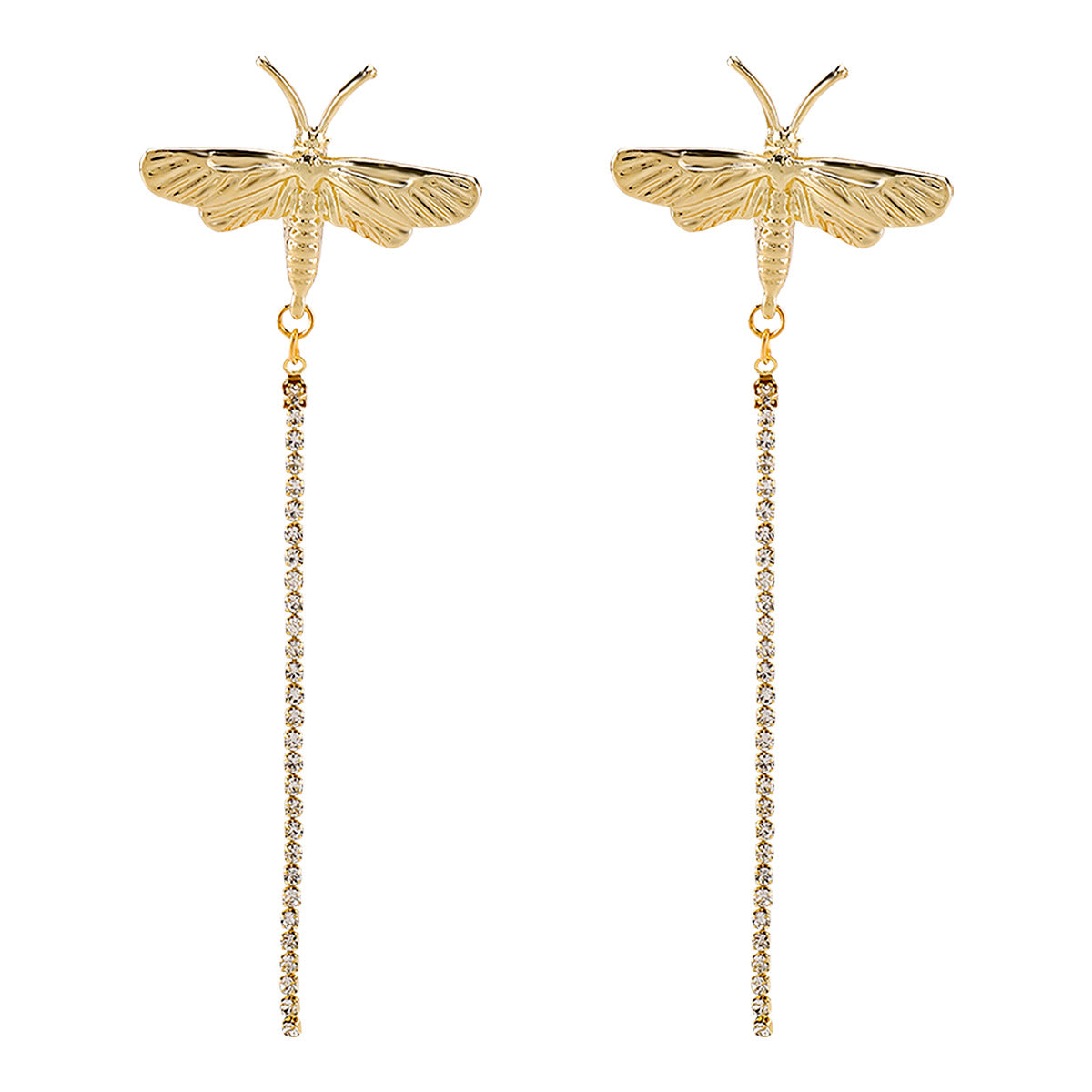 dragonfly rhinestone drop earring – NYX