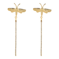 dragonfly rhinestone drop earring – NYX