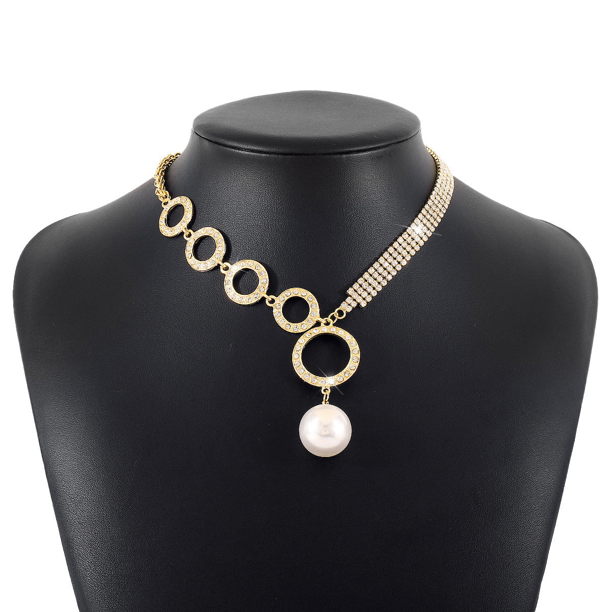 asymmetric pearl charm choker – CELESTE
