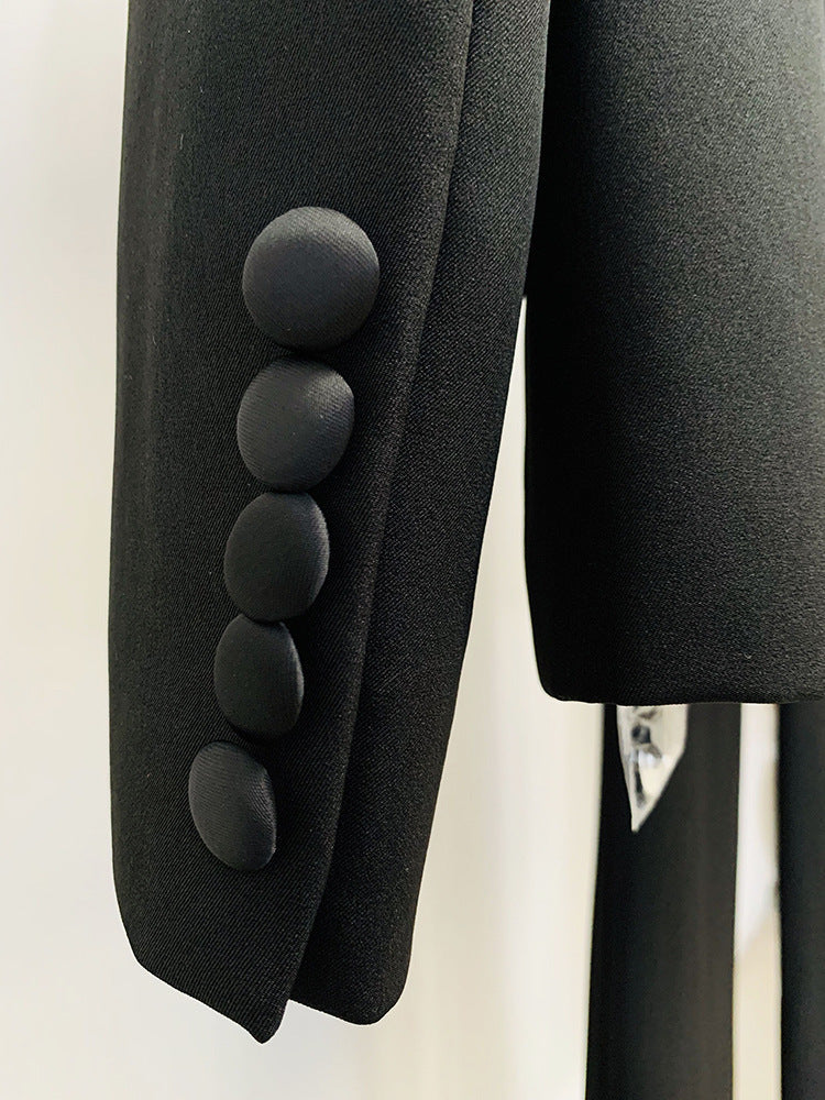embellished tailored blazer suit with straight-leg pants – Fanckjh