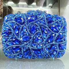 crystal embellished clutch with floral design - Enduri