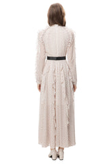 printed ruffle-trim maxi dress – Fyqttvs