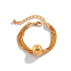 Multi-Strand Chain Bracelet with Oversized Bead – Gihkru