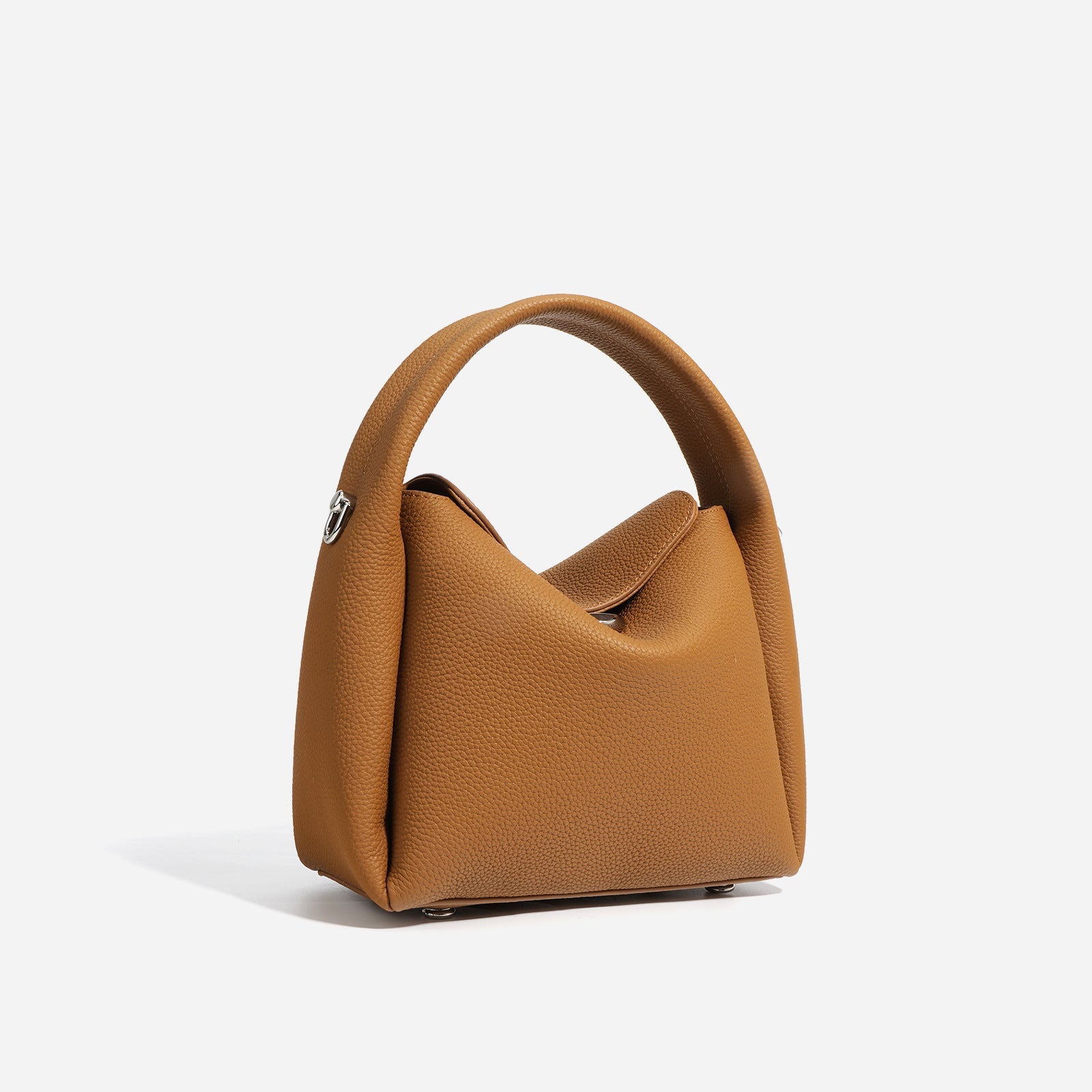 structured mini tote with folded top handle - FAYLE