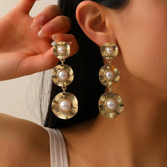 tiered sunburst pearl earring – SELENE