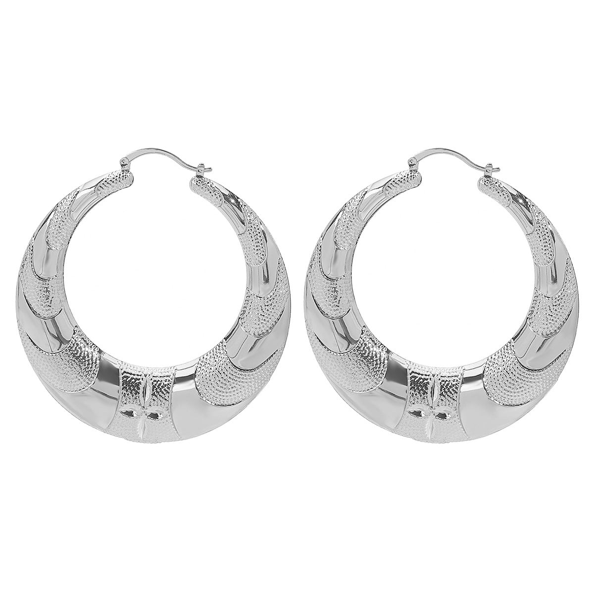 textured crescent hoop earrings – LAYLA