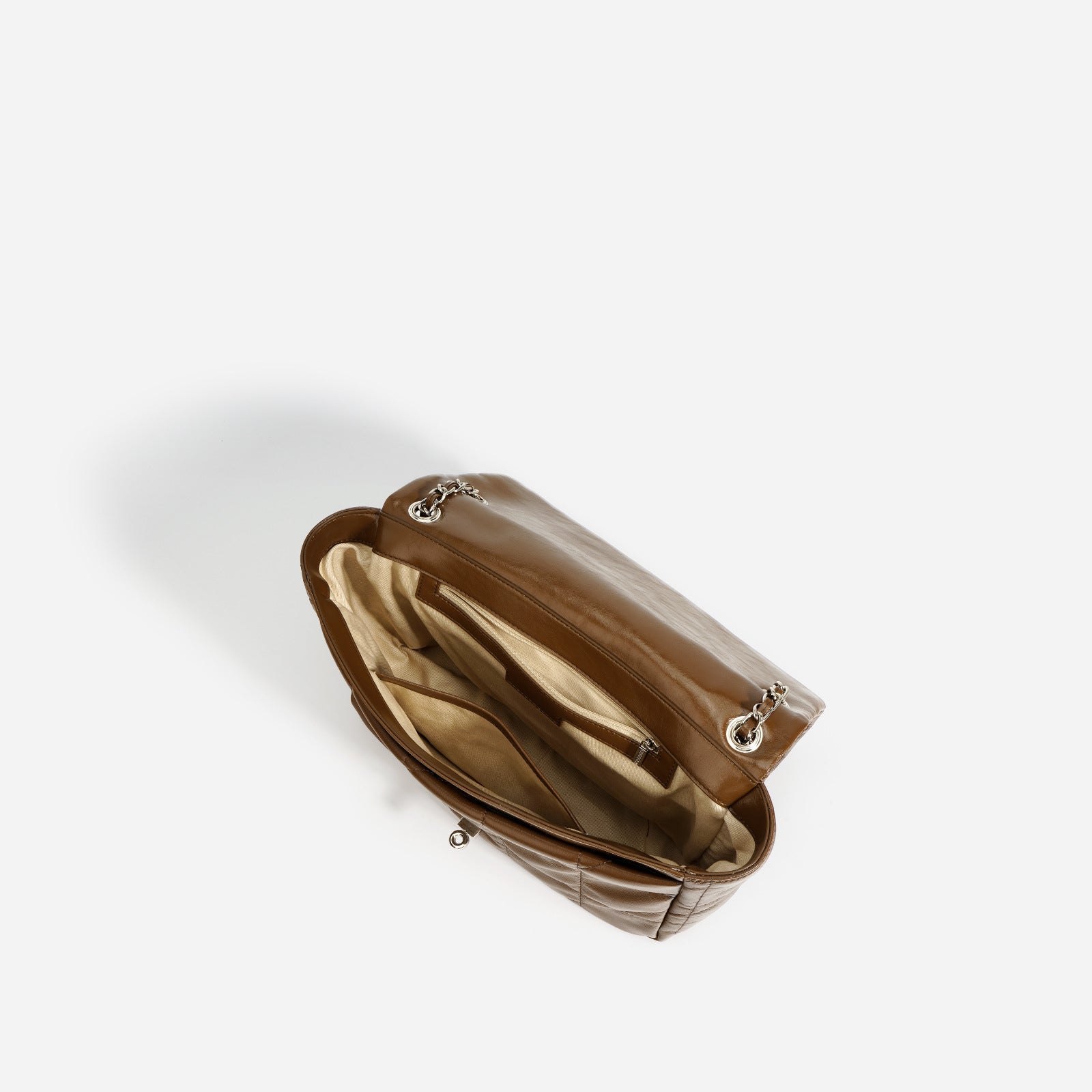 quilted shoulder bag with chain strap - LIZA