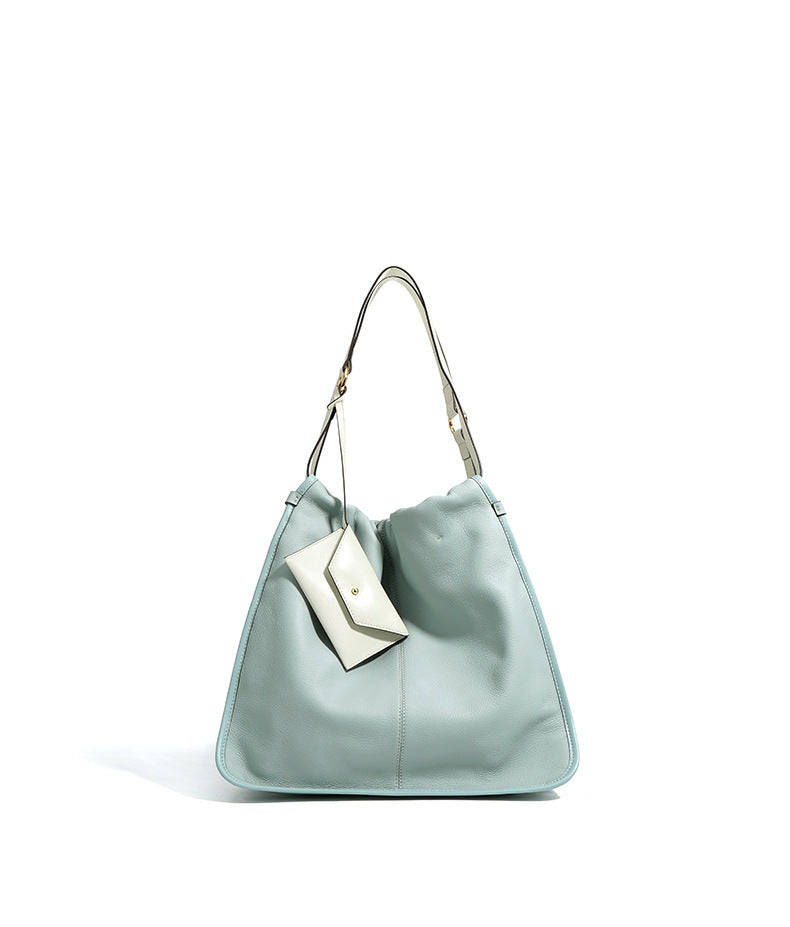 slouchy tote bag with contrast card holder – BREEZE