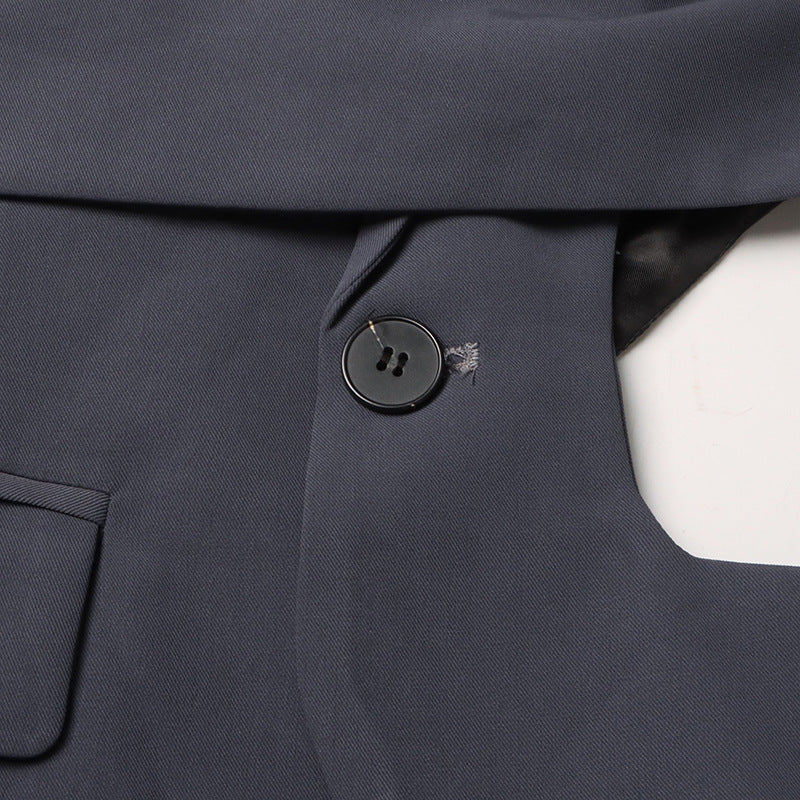 asymmetrical cut-out blazer with buckle detail - Flszkghf