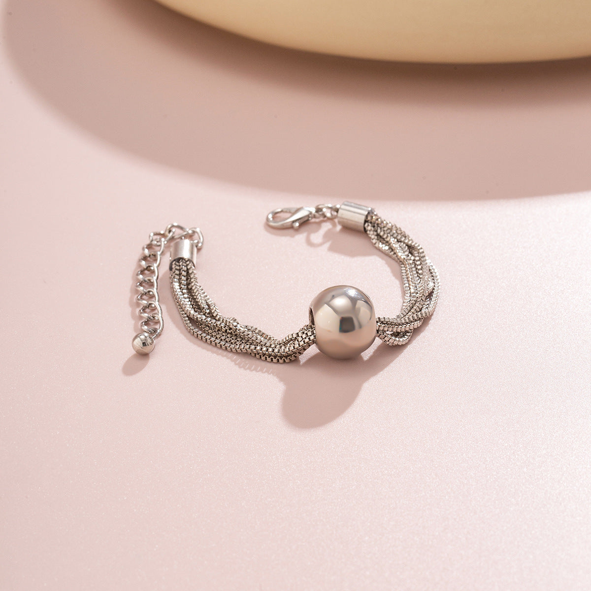 Multi-Strand Chain Bracelet with Oversized Bead – Gihkru