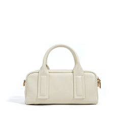 Structured top-handle handbag with bold strap detailing - LUNCA