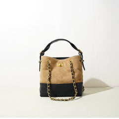 quilted bucket bag with chain strap – BEILLE