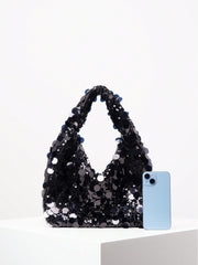 Slouchy sequin bag with oversized paillettes - Nurly