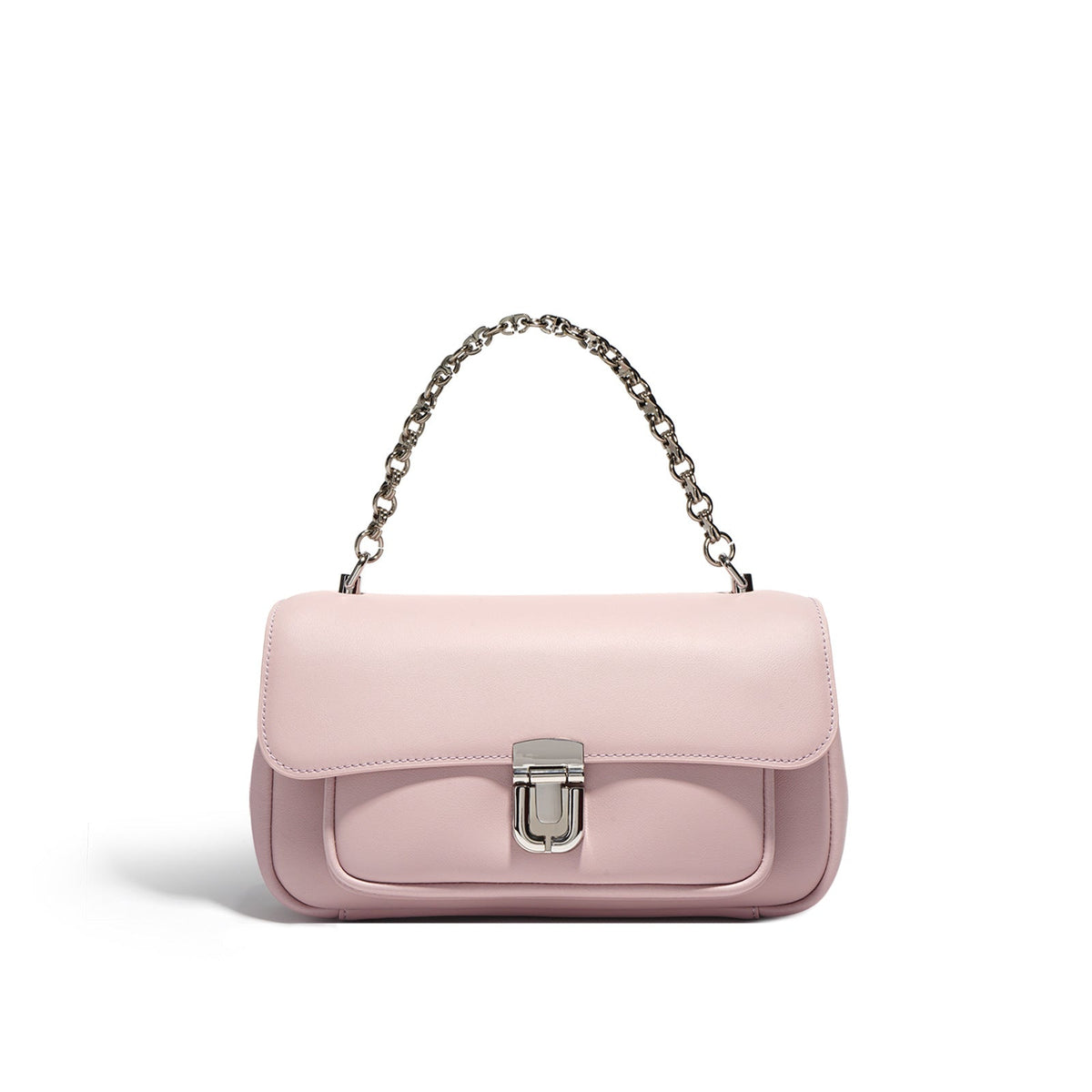 chain-handle flap bag in blush pink – LAYLA