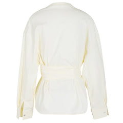 Asymmetrical belted long sleeve shirt - Kolru