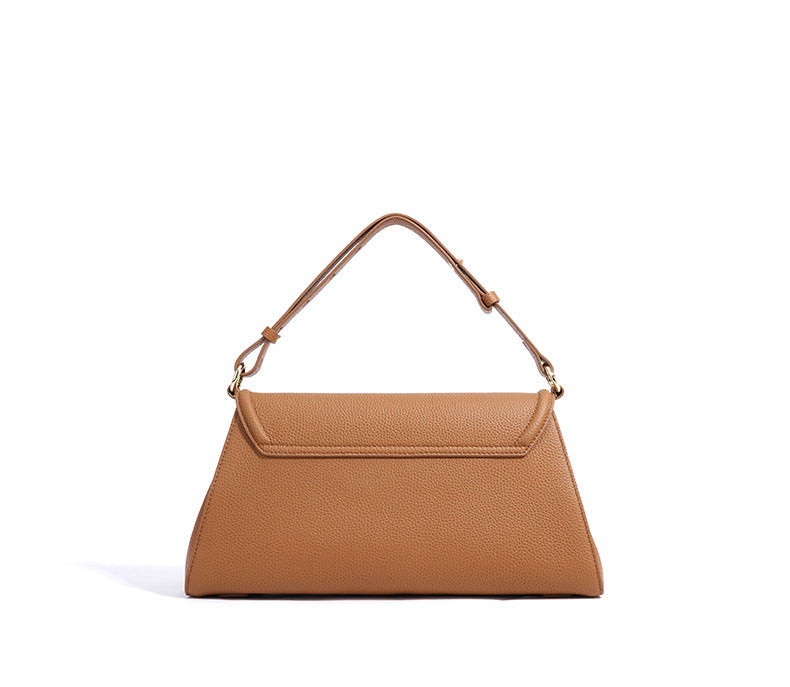 structured flap shoulder bag with turn-lock closure – NOIRÉ