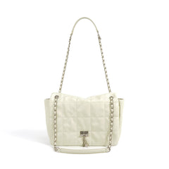 quilted shoulder bag with chain strap - LIZA