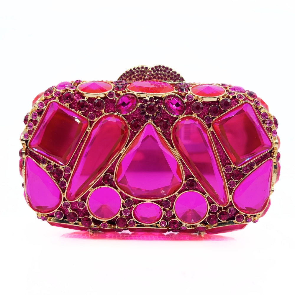 Clutch with amber gemstones and accents - Ashnu
