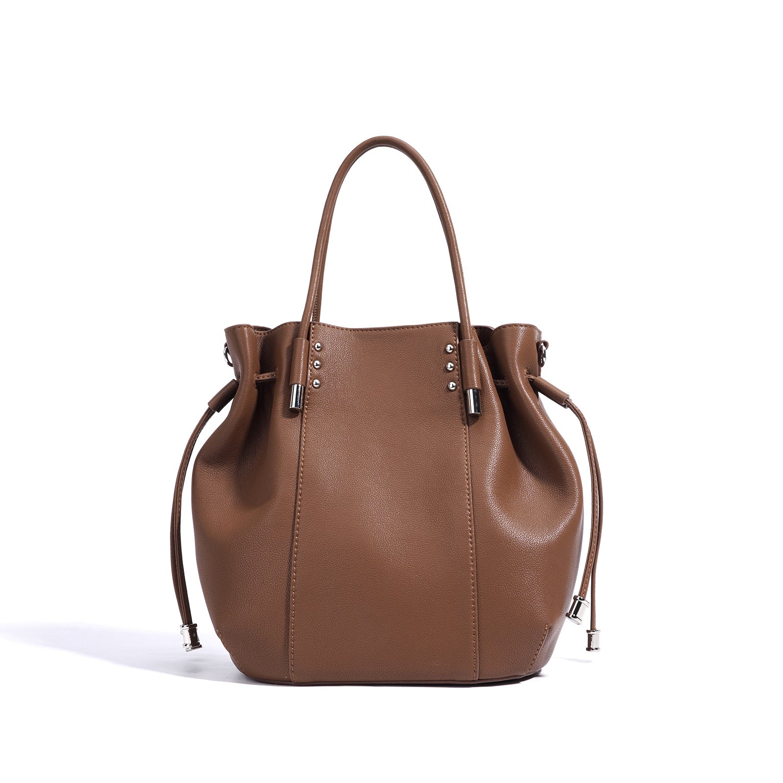 bucket tote bag with metallic drawstring tips – MINTA