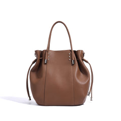 bucket tote bag with metallic drawstring tips – MINTA