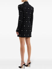 Embellished blazer mini dress with satin lapels – STEERLA
