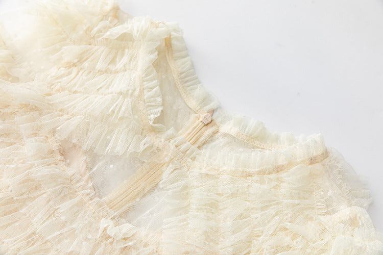 Tiered ruffle lace gown – Genovefa